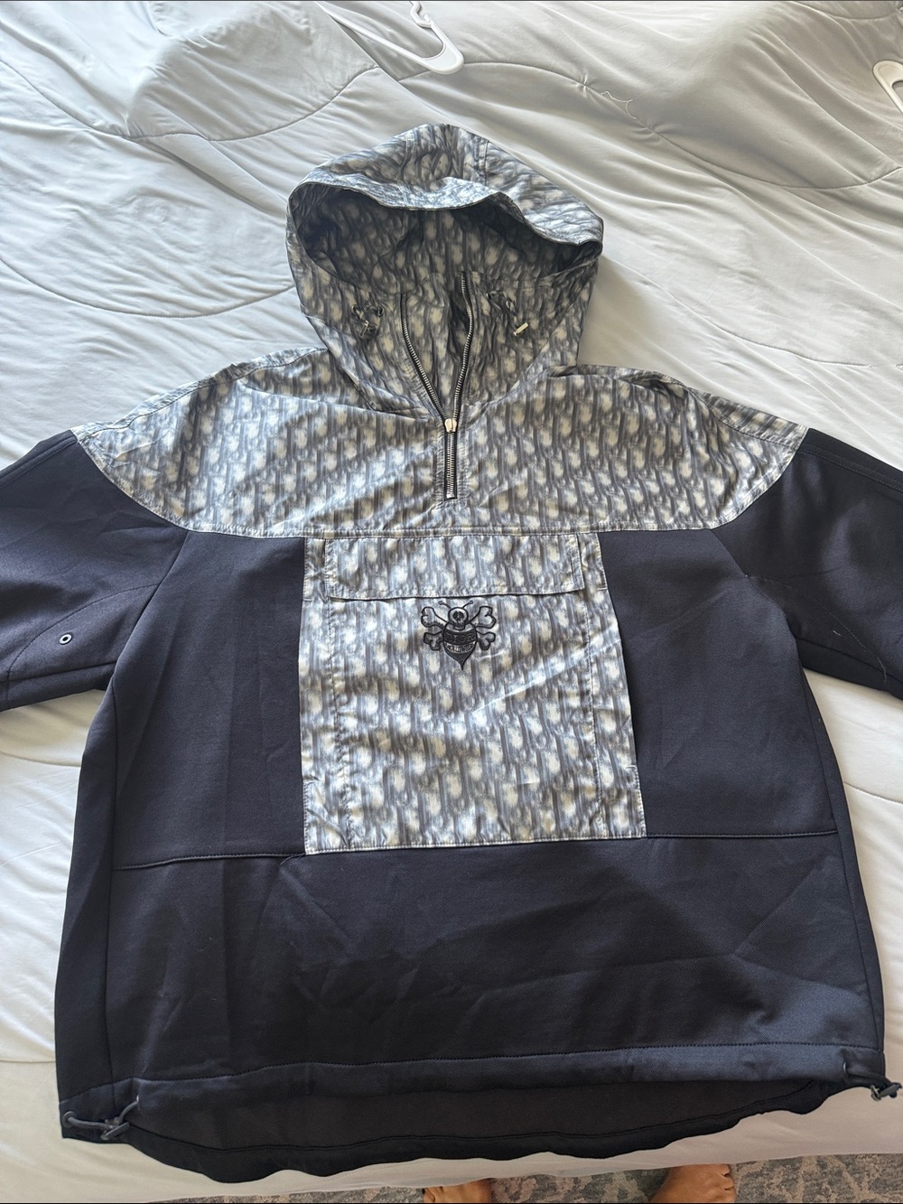 Dior X Stüssy Blurred Oblique Anorak Hoodie